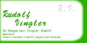 rudolf vingler business card